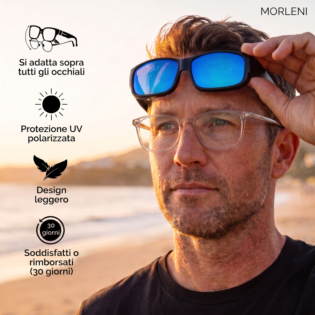 Sovraocchiali polarizzati da uomo